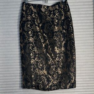 NWT black and gold pencil skirt